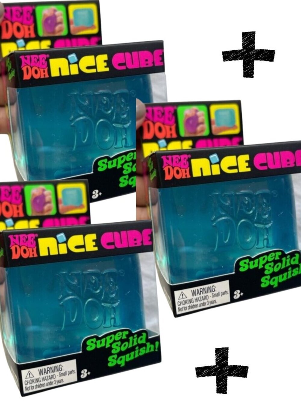 💙🆕 NIB Lot of 3 Blue NeeDoh Nice Cubes 🔥 OUT OF STOCK | VIRAL on TikTok!